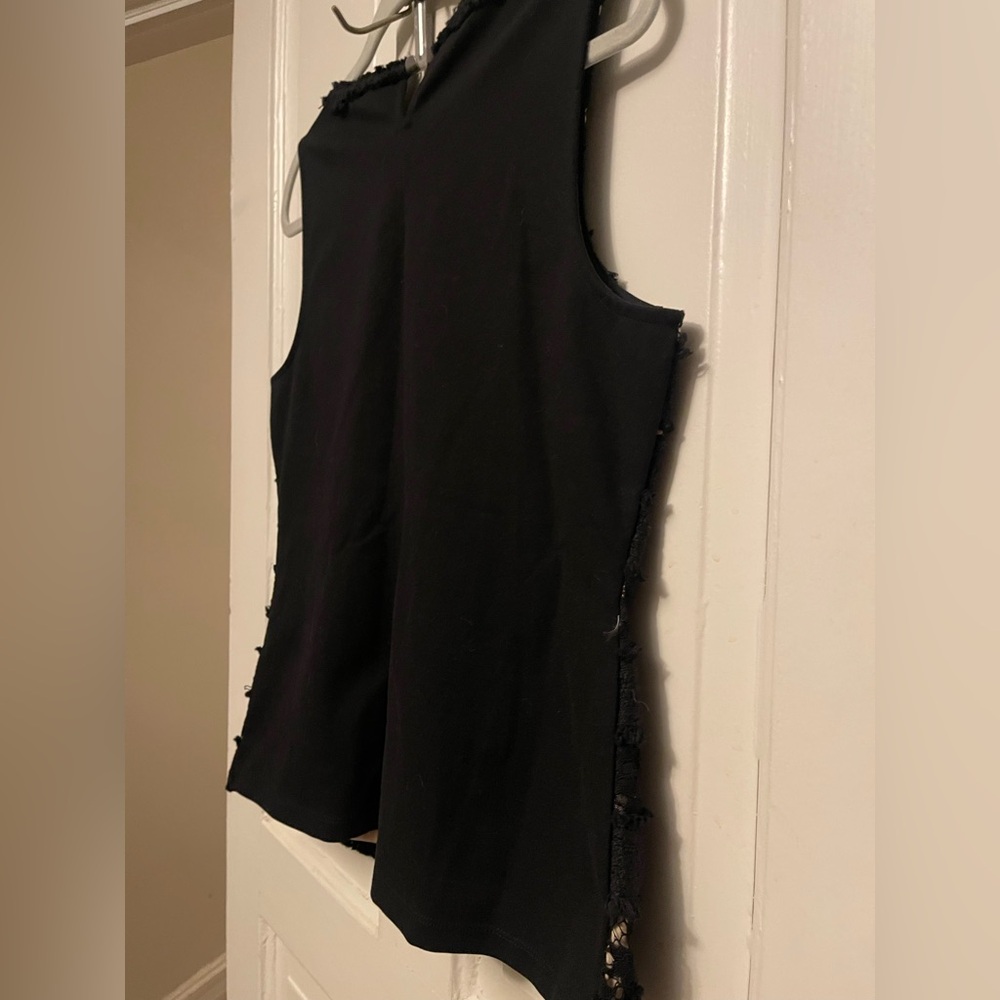 J. Crew NWOT Black Lace Sleeveless Blouse - Picture 10 of 16